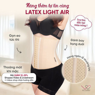 Gen đai nịt bụng Latex Light Air giảm eo Việt Corset - 17 xương, siêu định hình, thông hơi