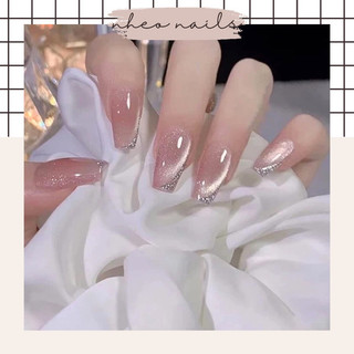 NAILBOX - sơn gel mắt mèo hồng vẽ đầu móng | nheonails móng úp sơn gel thiết kế theo yêu cầu