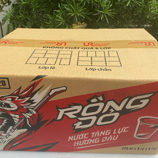 Rồng Đỏ Nước Uống Tăng Lực Vị Râu - Sỉ Nguyên Thùng 48 Ly