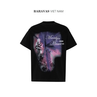 Áo Thun Baravas Marilyn Manson Form Regular - Version Premium