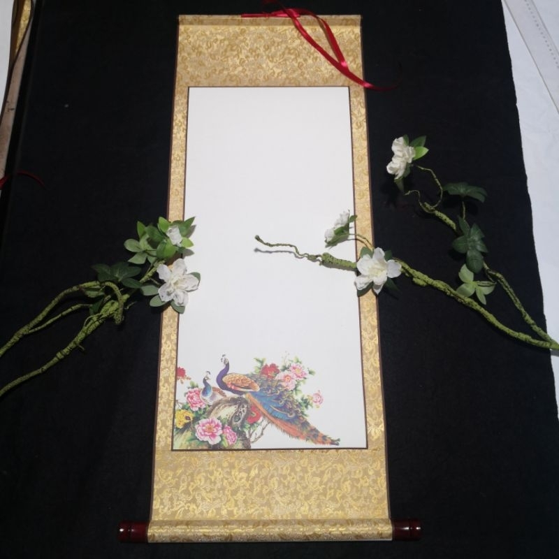 Biểu lụa viết thư pháp 35cm