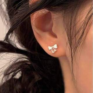 [1 CHIẾC] Khuyên tai bông tai hình nơ chốt bi (KHÔNG ĐỐI NHAU) I 2 GIRLS ACCESSORIES I