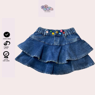 Quần Váy Jean HB Cho Bé Gái Từ 19-50Kg Co Giãn Đính Hoa Nhí Nhiều Màu Sắc Xinh Xắn