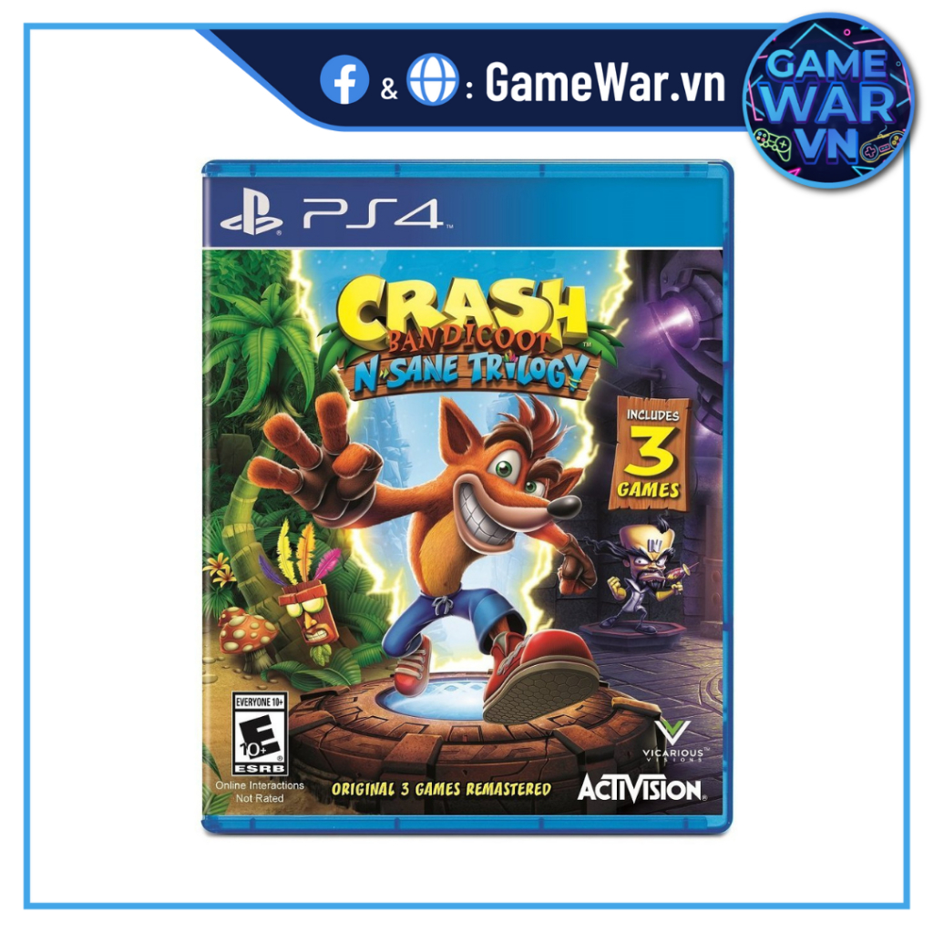 Đĩa Game PS4 - Crash Bandicoot N Sane Trilogy