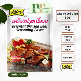 Gia vị ướp Bò nướng, Bò hầm gói 50gr hiệu Lobo Thái. Oriental braised beef seasoning paste chính hãng