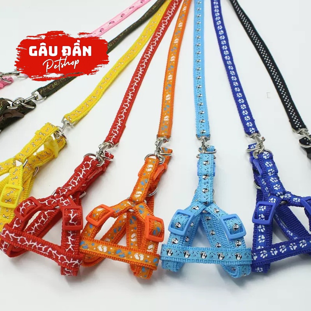 Dây Dắt Thú Cưng ,Dây Dắt Chó Mèo Kèm Yếm Lưng