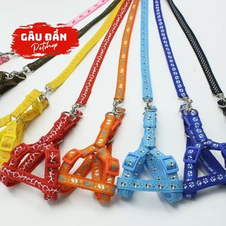 Dây dắt thú cưng ,dây dắt chó mèo kèm yếm lưng