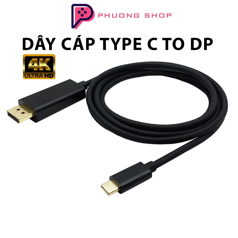 Dây cáp chuyển đổi USB3.1 Type C sang DisplayPort 4K - Type C to DP dài 1.8m