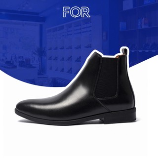 Giày chelsea boot FOR cao cổ da bò nguyên tấm đế cao su siêu nhẹ đi êm bảo hành 12 tháng CBF03