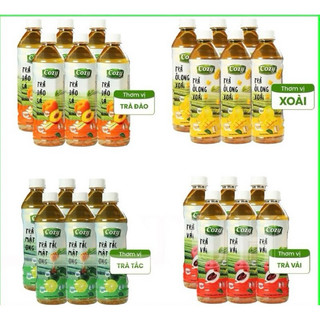 Lốc 6 chai trà hoa quả cozy uống liền nhiều vị 455ml