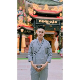 ĐỒ LAM ĐI CHÙA #SET ĐỒ LAM ĐI CHÙA CAO CẤP  mã s1 mẫu nhật nam vải linen gân