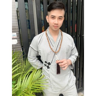 ĐỒ LAM ĐI CHÙA #SET ĐỒ LAM ĐI CHÙA CAO CẤP  mã s1 mẫu nhật nam vải linen gân