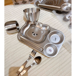 Khay ăn dặm inox 304 an toàn cho bé,bộ ăn dặm cho bé chất liệu inox