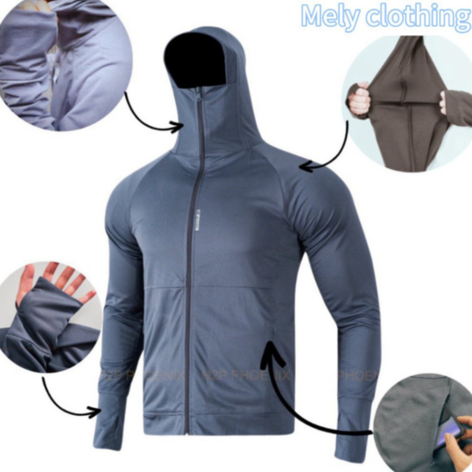 Áo Chống Nắng Nam Nữ 2 Lớp , Áo Khoác Nắng Có Túi Khóa Mũ Rộng Chống Tia UV Thông Thoáng khí DIDOOGLT