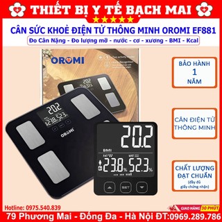 ✅oromi ef881 cân sức khoẻ điện tử và đo phân tích lượng mỡ, lượng nước, lượng cơ, lượng xương, chỉ số bmi, kcal