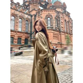 [Sẵn] Áo Khoác Gió Áo Khoác Kaki Nữ Dáng Dài Form Rộng Áo Măng Tô Nữ Cổ Bẻ Dáng Dài Qua Gối Áo Khoác Nữ Mùa Đông AZ3206