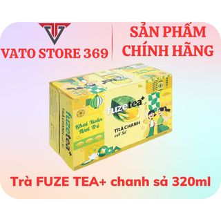 Trà chanh với sả fuzetea+ lon 320ml