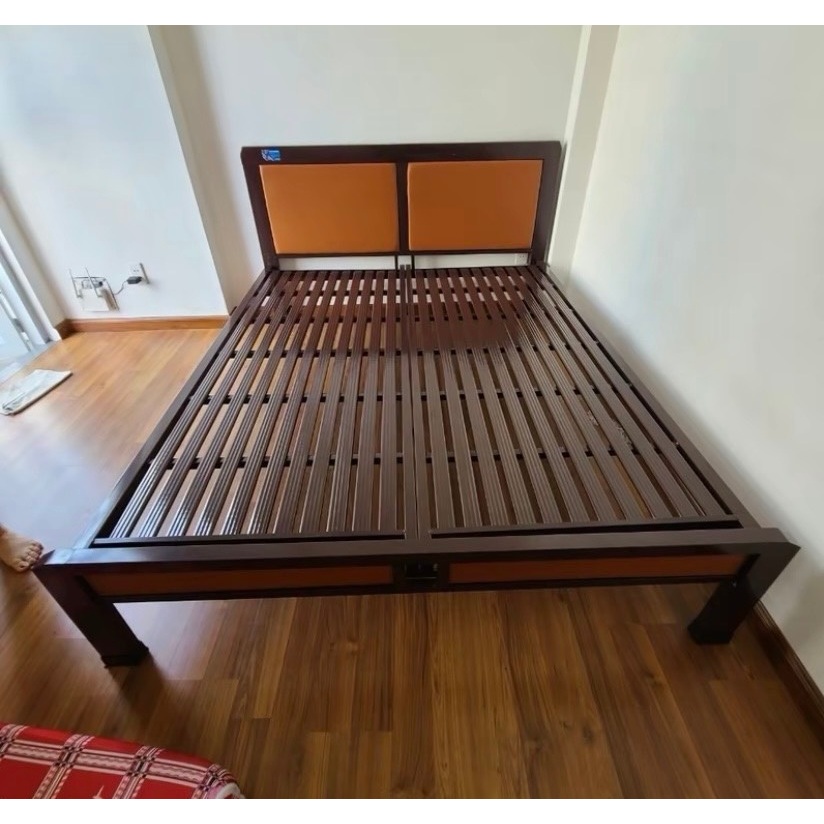 Giường sắt khung hộp 4x8 cao cấp - giường ngủ sắt 1m 1m2 1m4 1m6 1m8 bảo hành 2 năm.