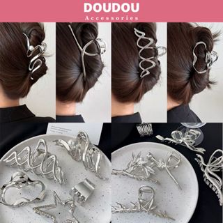Kẹp tóc kim loại Doudou Kẹp càng cua cỡ lớn phong cách Hàn Quốc Cặp tóc kim loại thời trang ZJ028