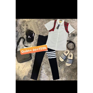  sét quần tây âu + áo sơ mi nam boy phố 