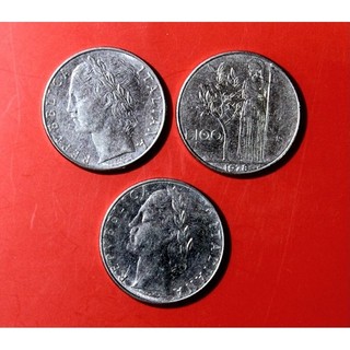 Hộp Quà Lưu Niệm Đồng Xu Italy L100 Lire (nhiều năm)