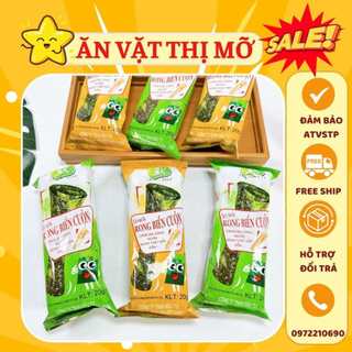 Snack rong biển cuộn giòn giòn 3K, rong biển ngon - Ăn vặt Thị Mỡ