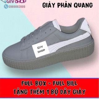 Full Box,  Full Bill - Tặng thêm 1 bộ dây giày - Giày thể thao nam nữ PM Phản quang, size 36-39. .