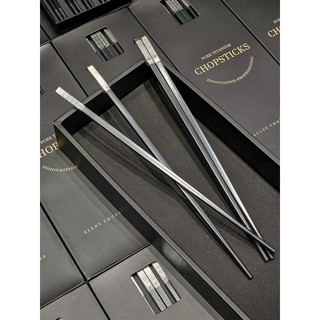 SET 10 ĐÔI ĐŨA ALLOY CHOPSTICK SỢI THUỶ TINH TITANIUM