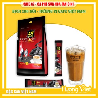 Cafe G7 3in1 bịch 100 gói x 16gr - Cà phê sữa hòa tan Trung Nguyên Legend (gói dài) - đặc sản cà phê Việt Nam