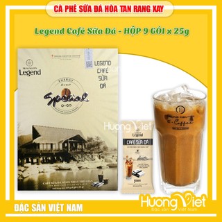 Cà phê sữa đá hòa tan, Cà phê rang xay 3in1, Cafe Trung Nguyên Legend, đặc sản cà phê Việt Nam Hộp 9 gói x 25gr