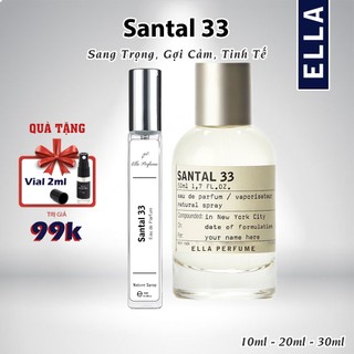 Nước Hoa Santal 33 Chính Hãng ELLA PERFUME (10ml / 20ml /30ml) - Phong Cách Sang Trọng, Cổ Điển, Thanh Lịch