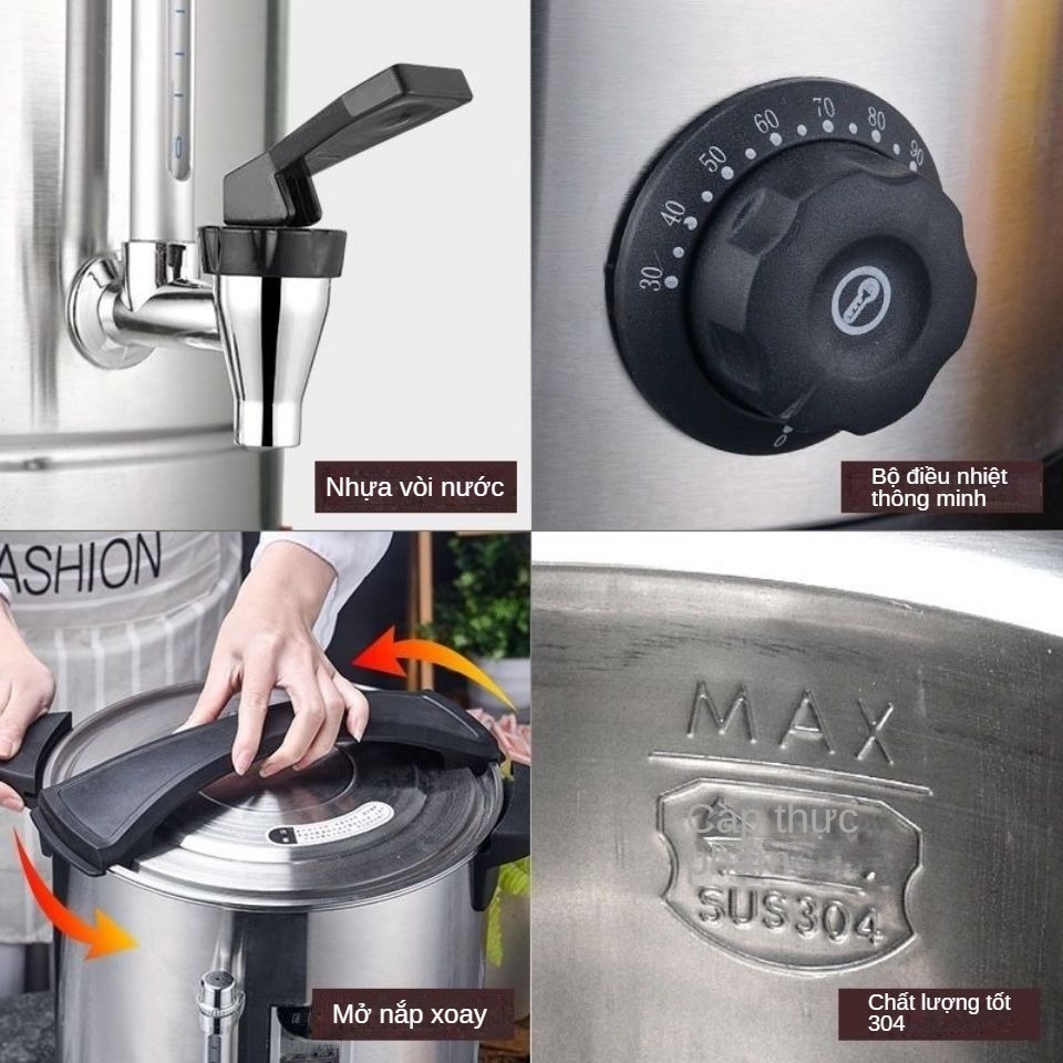 Bình Đun Nước Xô pha trà nhà hàng, xô nước nóng, xô nước nóng điện, xô cà phê, xô đựng đồ uống; 10L-15L-25L-35L-45L | BigBuy360 - bigbuy360.vn