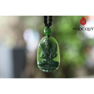 Mặt dây chuyền phật bản mệnh Ngọc Bích Nephrite mệnh hỏa , mộc - Ngọc Quý