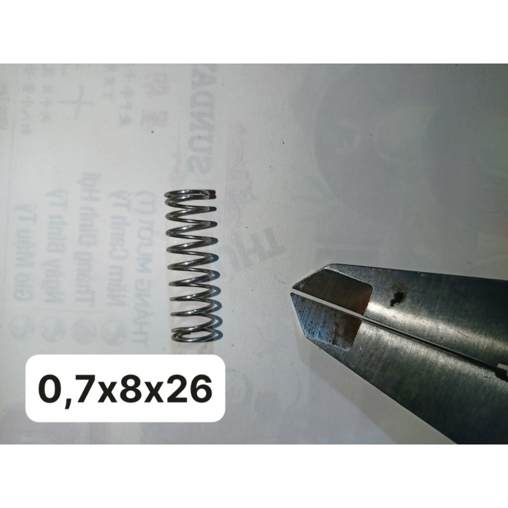 Lò xo nén sợi 0.7mm*8mm*26mm(hình ảnh thật)