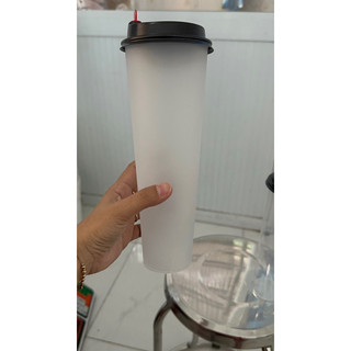 1 ly + nắp tim/ nắp cầu, đen /trắng 700ml 1000ml dày cứng