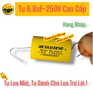 TỤ 6.8MF - TỤ PHÂN TẦN 6,8MF 250V VÀNG TRÒN - GIÁ 01 CÁI