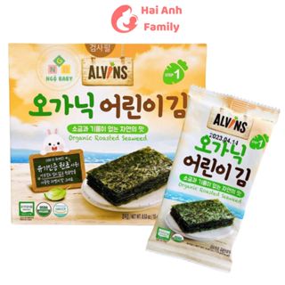 Rong biển hữu cơ tách muối, tách dầu AlVINS cho bé từ 6 tháng nhập khẩu Hàn Quốc 10/2026