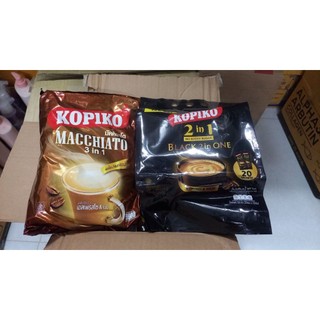 Cà Phê Sữa - Cà Phê Đen Kopiko Macchiato Thái Lan (01 Bịch x 20 Gói)