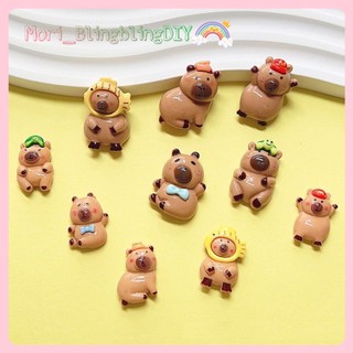 Phụ Kiện Charm Hình Capybara Nhỏ Đội Rùa Dễ Thương