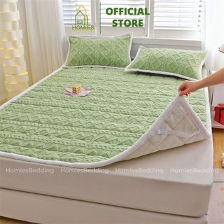 Thảm nệm bông, Thảm lông cừu trải giường HOMIES Bedding & Décor, thảm nỉ nhung trải giường, thảm trải giường 3 lớp