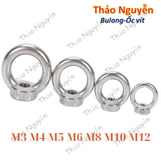 Bulong tai móc cẩu âm inox 304 3ly 4ly 5ly 6ly 8ly 10ly 12ly