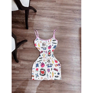 Đầm body 2s hoạ tiết