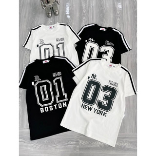 Áo thun nữ tay ngắn cổ tròn dáng vừa phối hình in chữ nổi ( Mã 01 03 A.h )