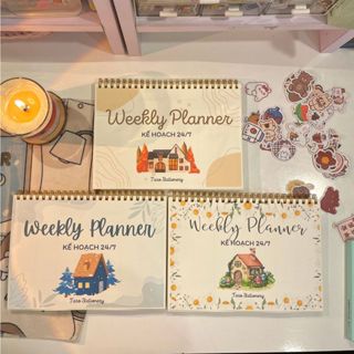 Sổ Weekly Planner 24/7 lên kế hoạch hàng tuần, hàng ngày, sổ tay lên kế hoạch A5 Taro Stationery