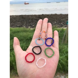Nhẫn handmade hạt cườm nhiều màu