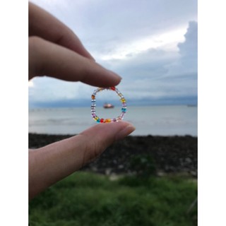 Nhẫn handmade hạt cườm nhiều màu