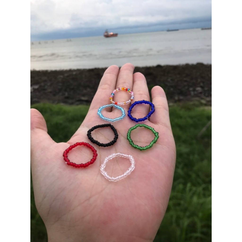 Nhẫn handmade hạt cườm nhiều màu