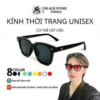 Mắt Kính Nam Nữ, Gọng Kính Thời Trang Chữ V Đen Đỏ Vàng Xanh Trắng Nhựa Cao Cấp Chống Ánh Nắng Mặt Trời | Black Store