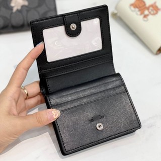 (HÀNG SẴN) Ví COACH GẬP SNAP (ĐEN)