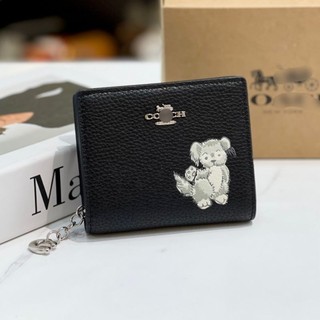 (HÀNG SẴN) Ví COACH GẬP SNAP (ĐEN)
